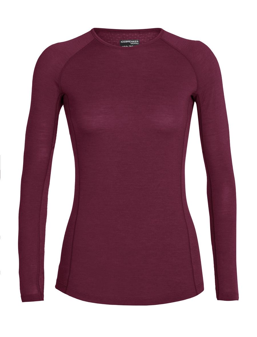 Icebreaker BodyfitZone™ Merino 150 Zone Long Sleeve Crewe Thermal Top Naisten Base Layers Pinkki | FI 1886AHKP